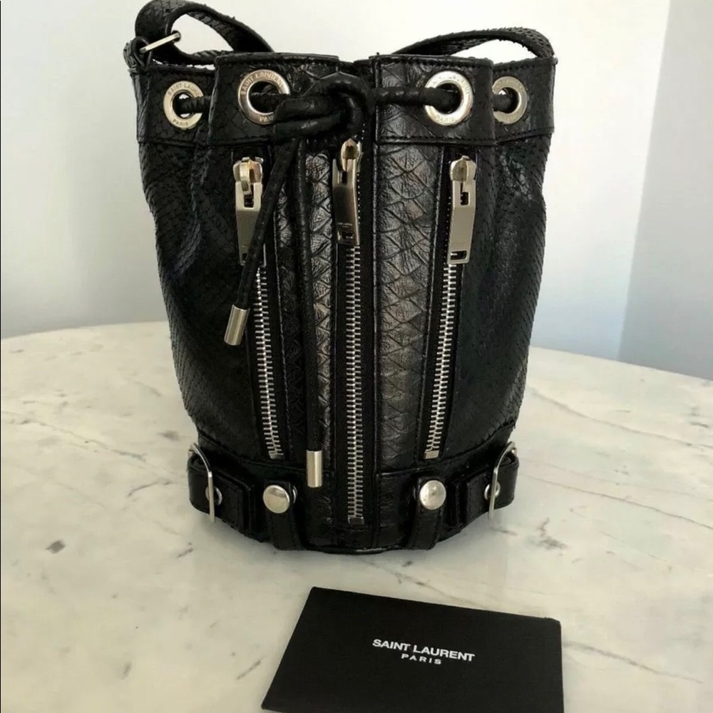 YSL Saint Laurent Mini Rider Bucket Bag
